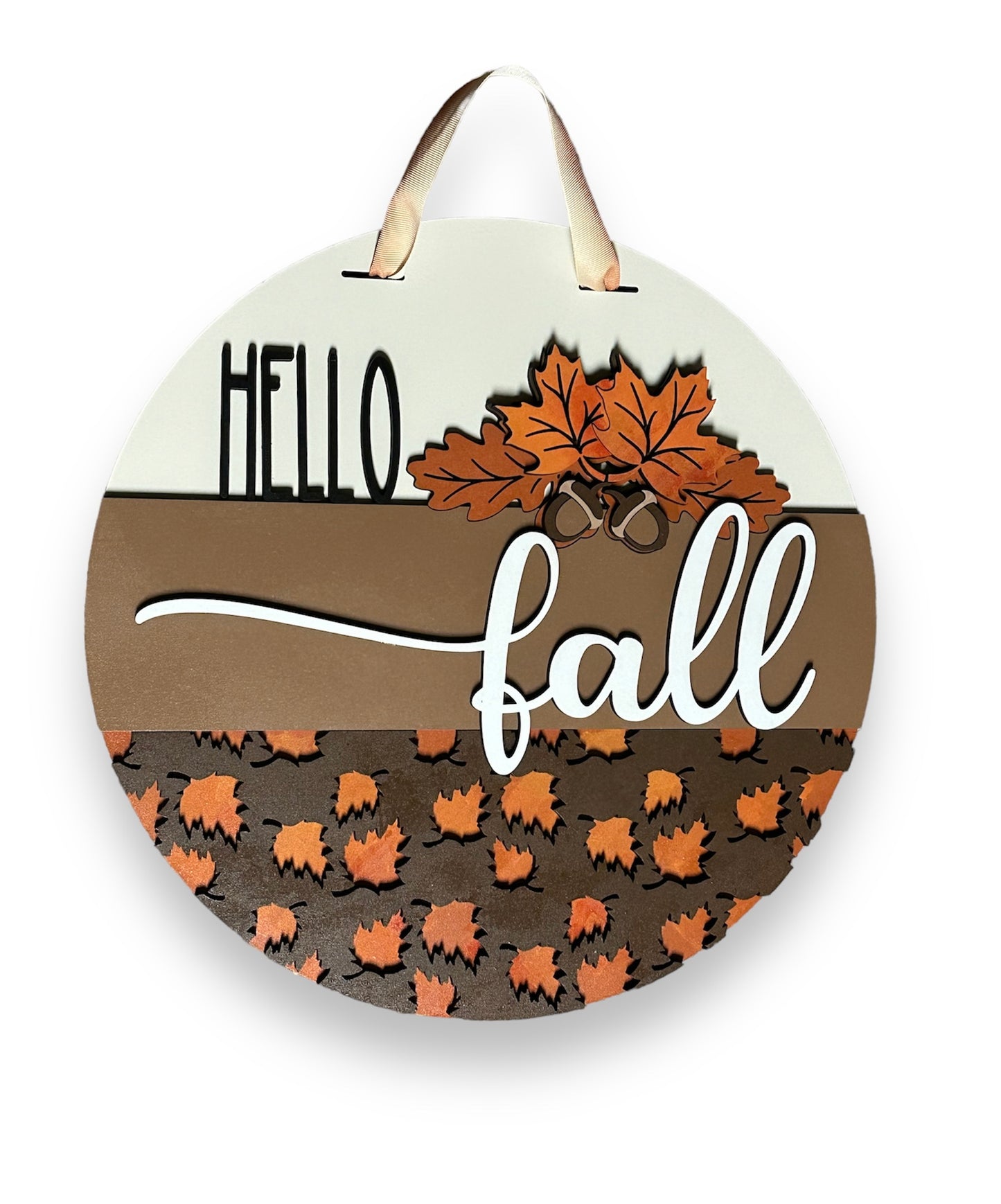 Hello Fall Leaves and Acorns 