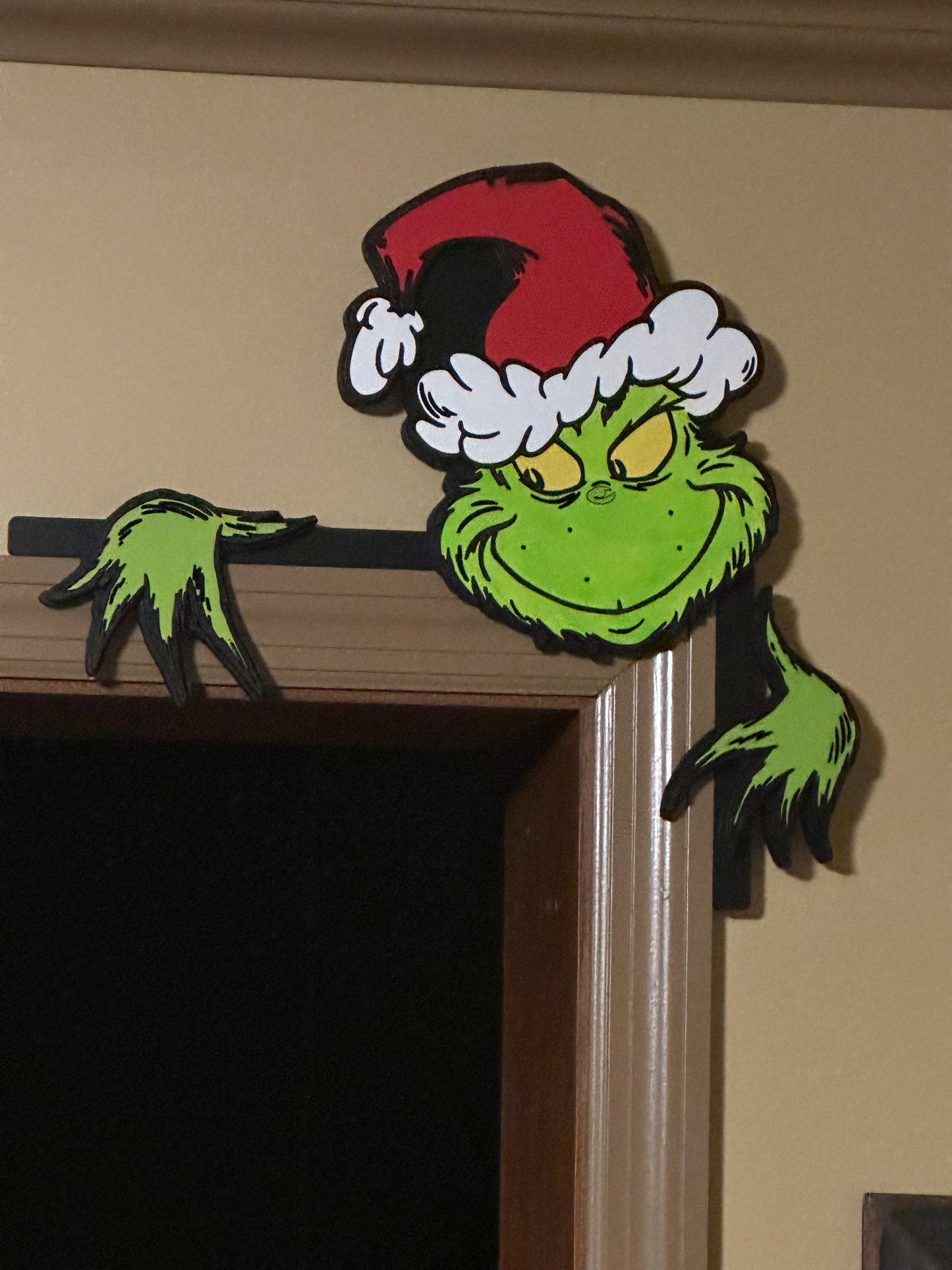Grinch Peeking Door Topper