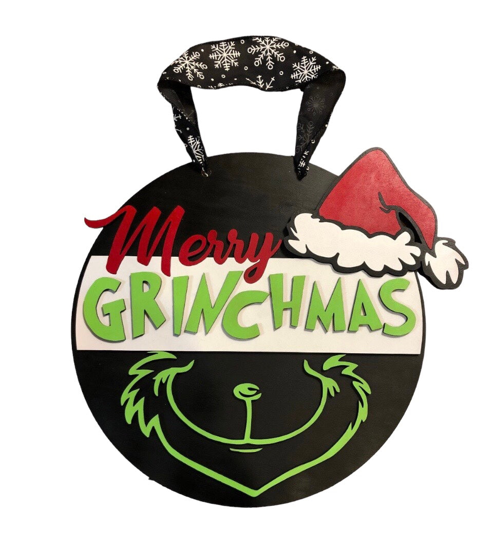 Merry Grinchmas Door Hanger