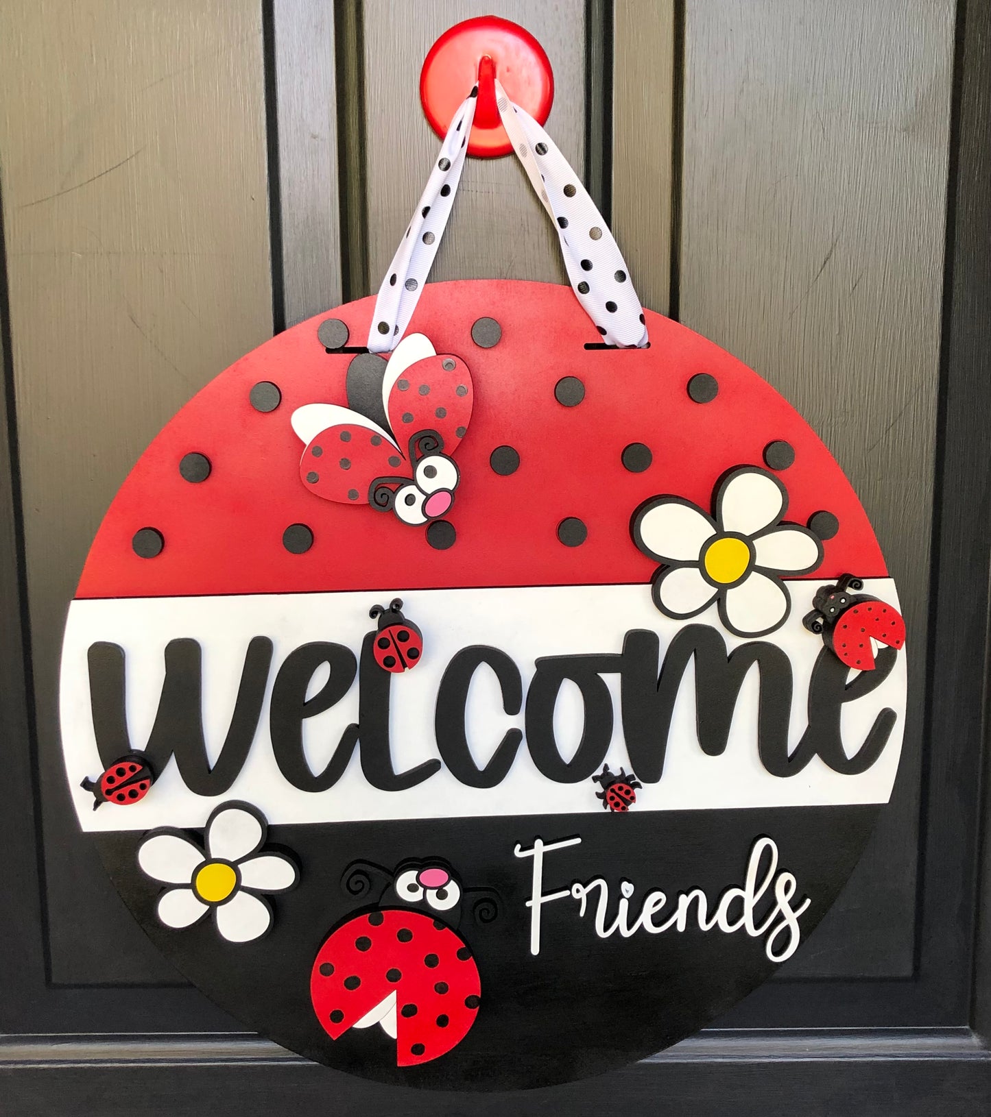Ladybug Welcome Door Hanger