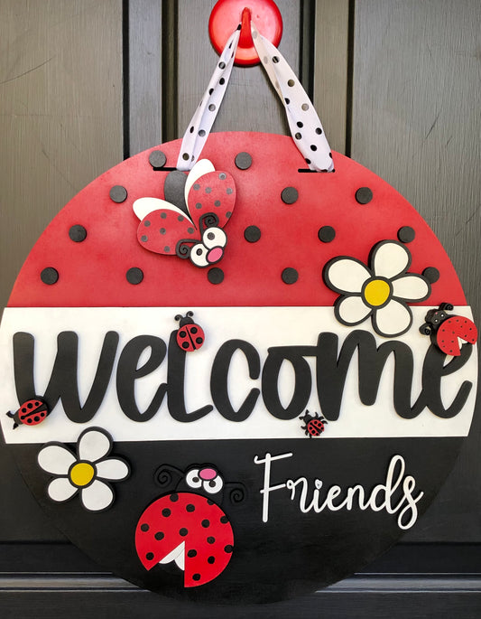 Ladybug Welcome Door Hanger