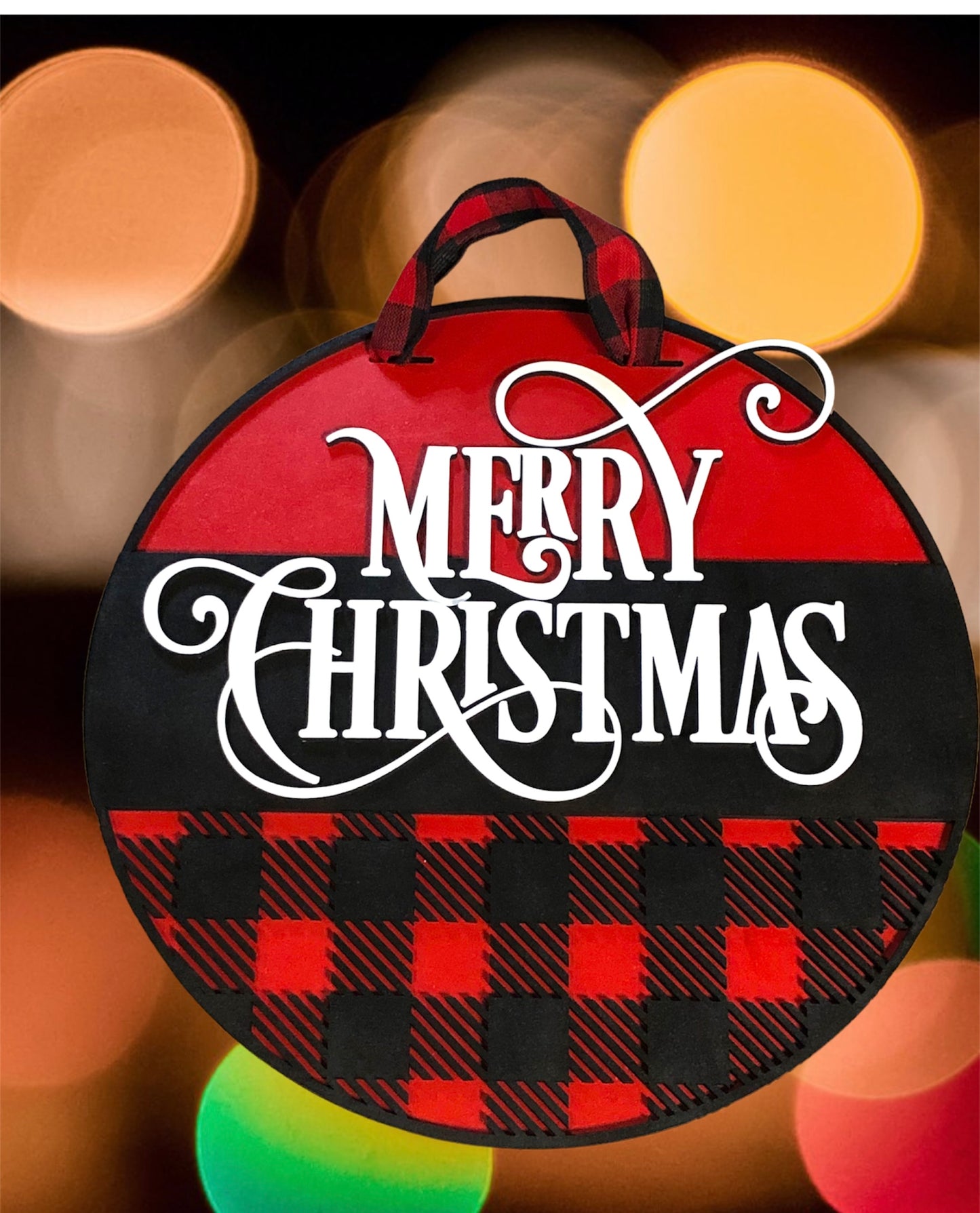 Merry Christmas with plaid