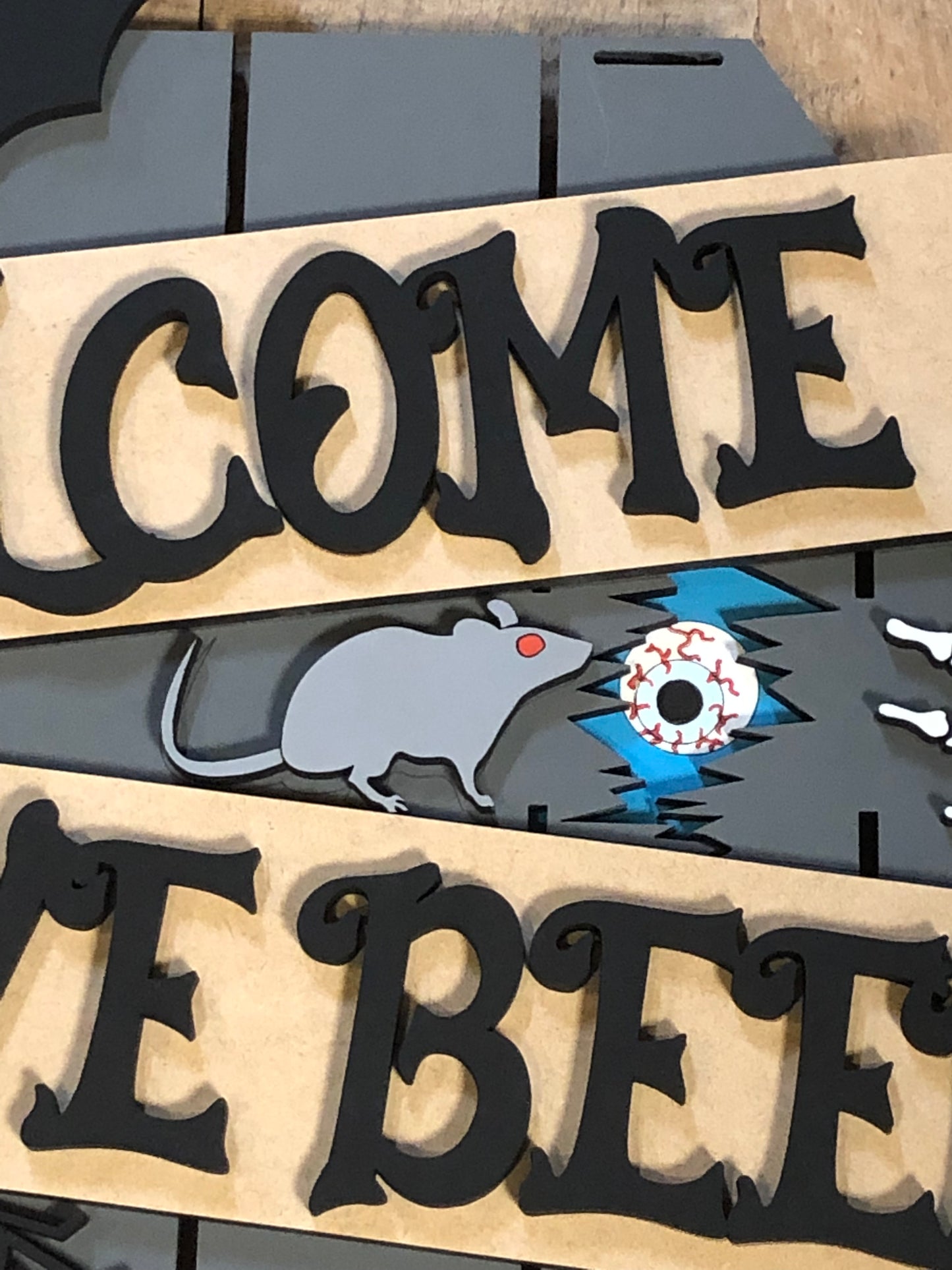 Scary Coffin Door Hanger