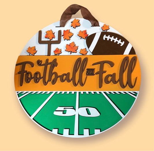 Football and Fall Door Hanger