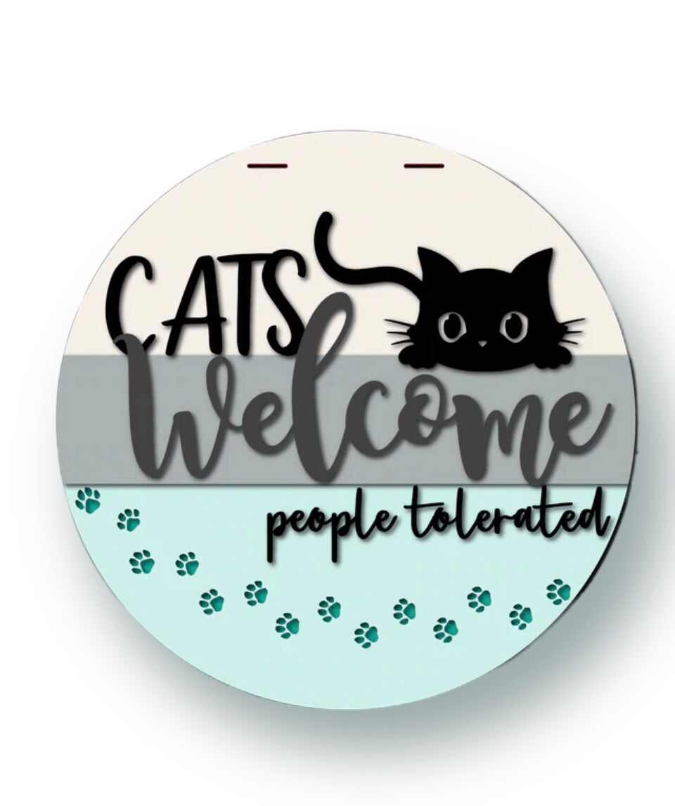 Cats Welcome Black cat