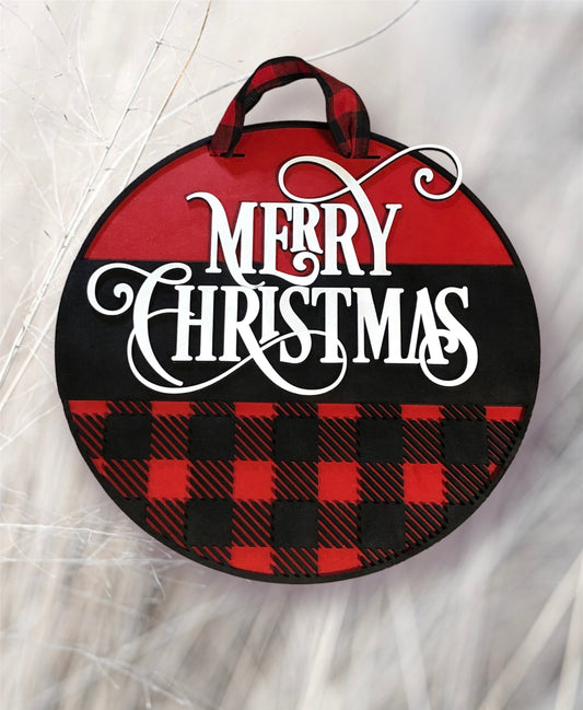 Merry Christmas with plaid
