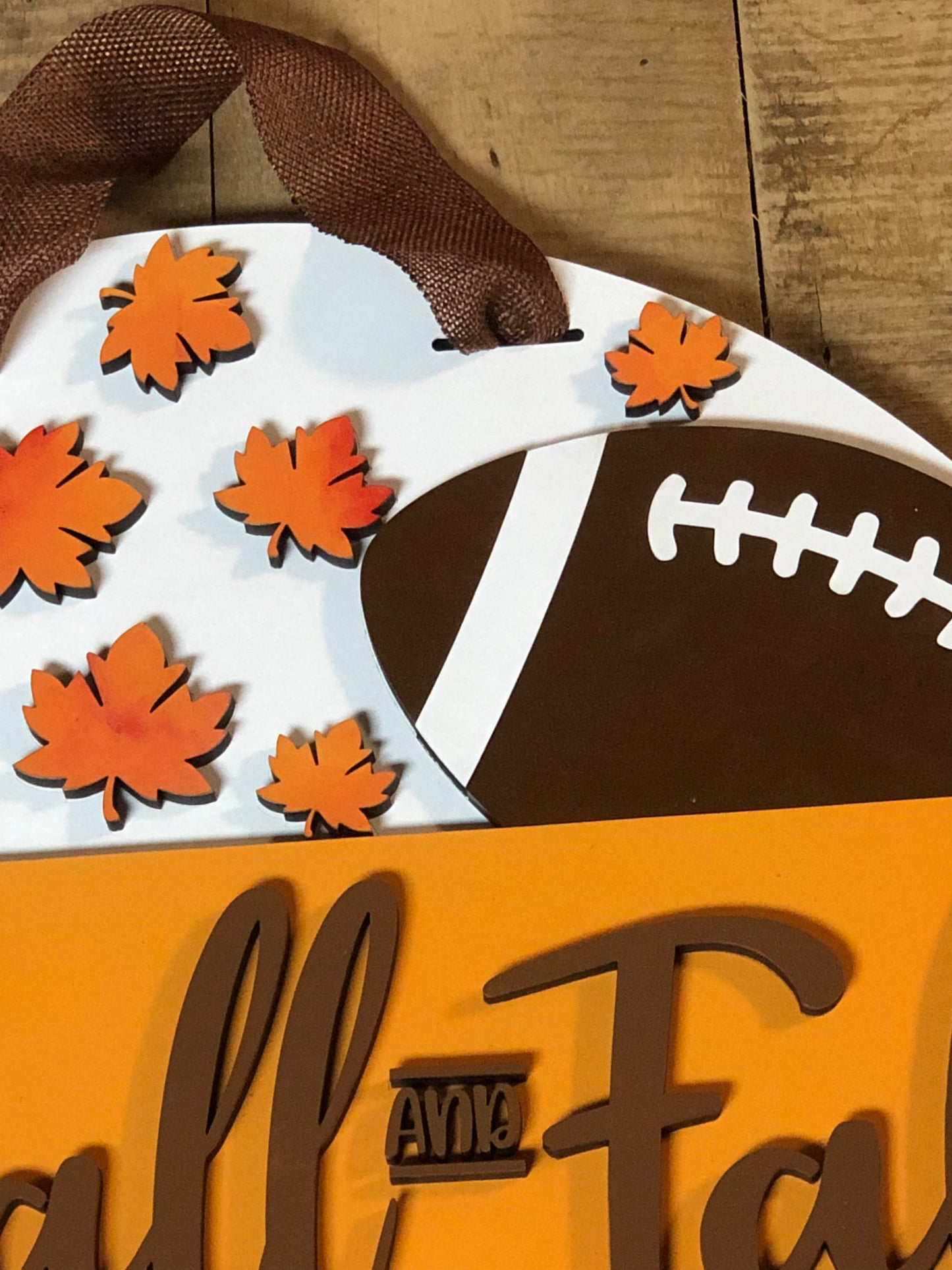 Football and Fall Door Hanger