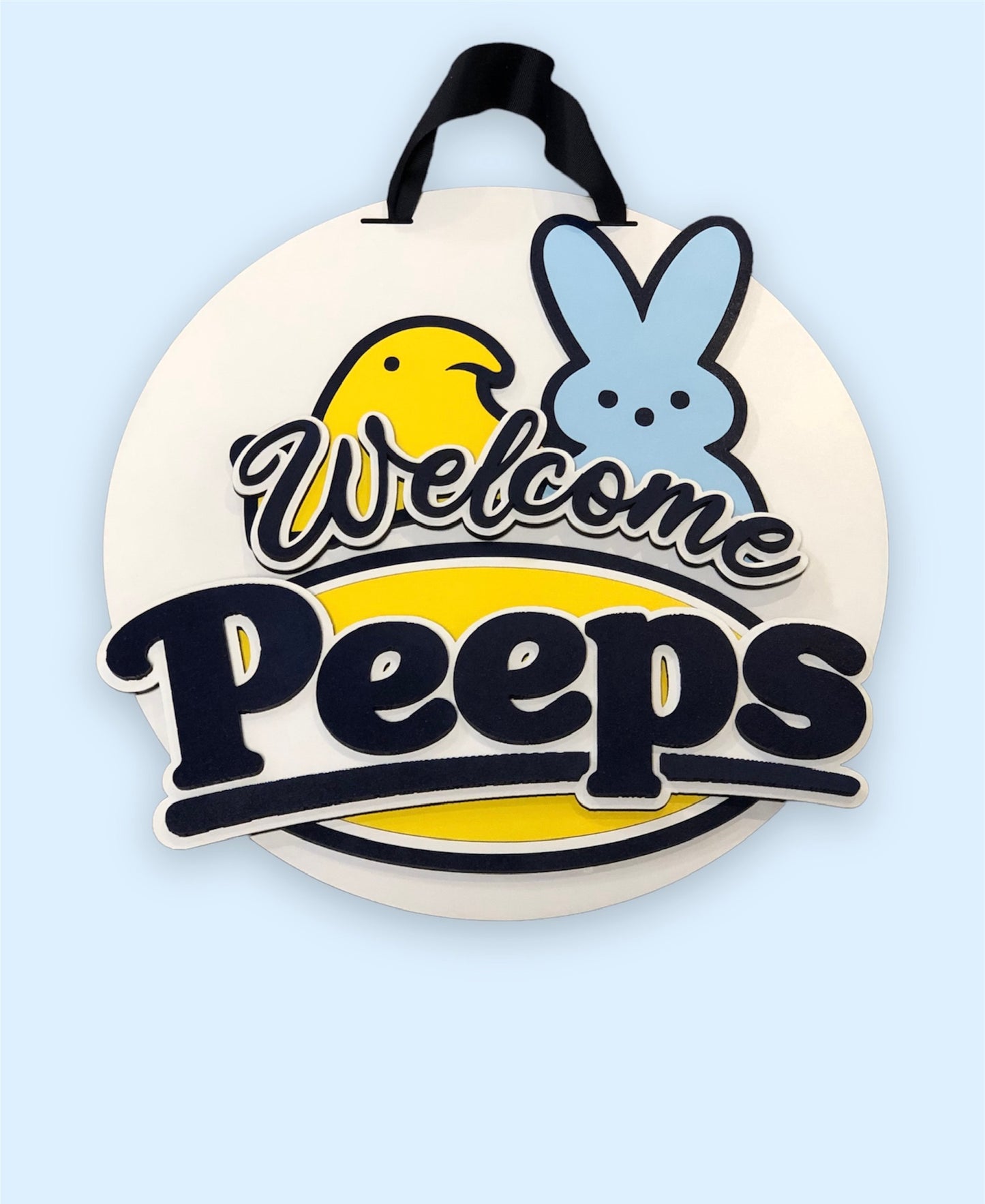 Welcome Peeps Door Hanger