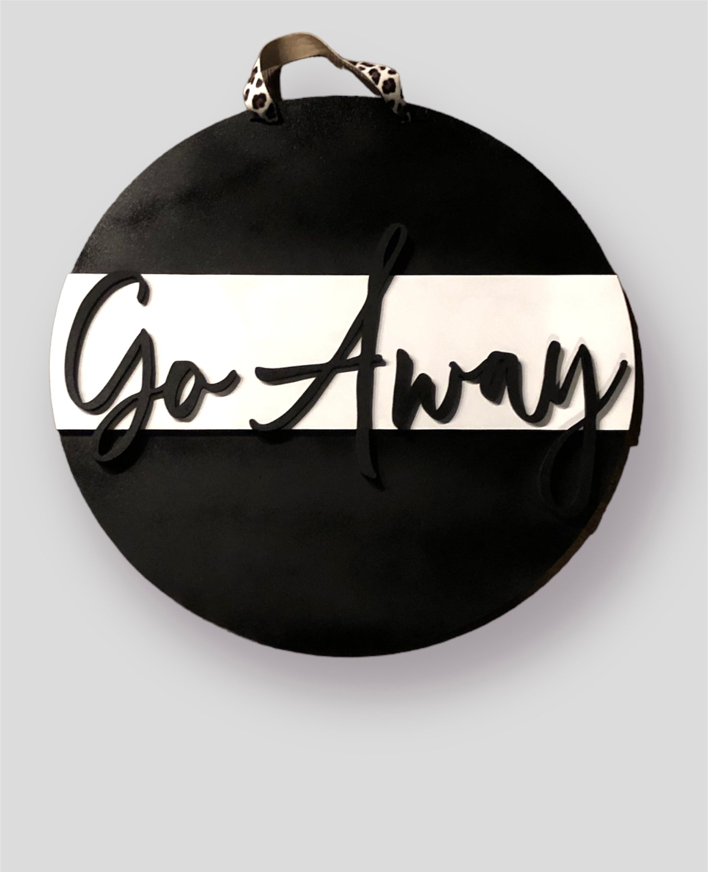 Go away door hanger
