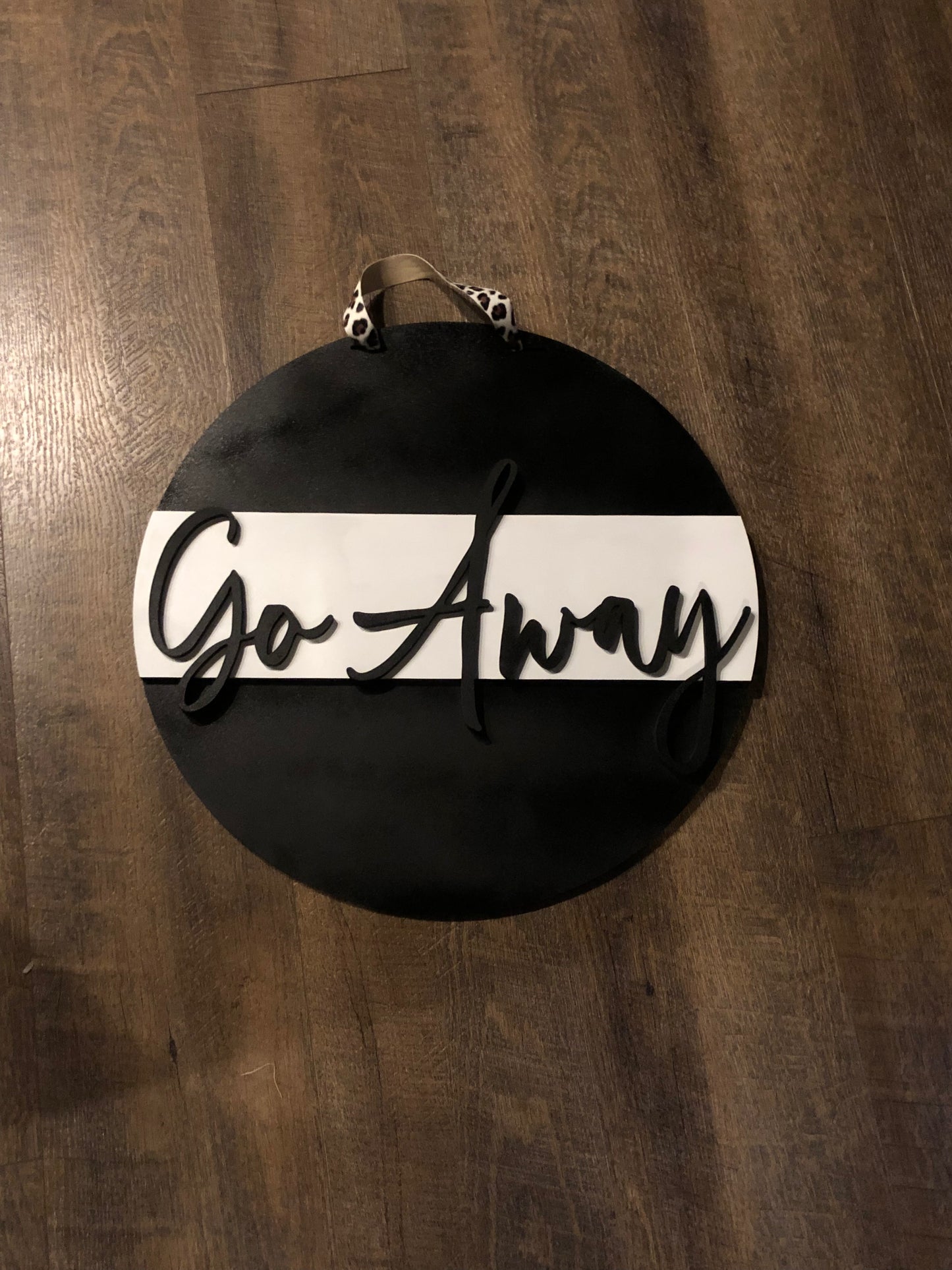 Go away door hanger