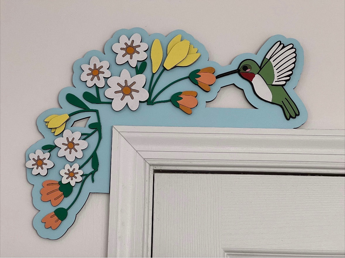 Hummingbird Door Topper