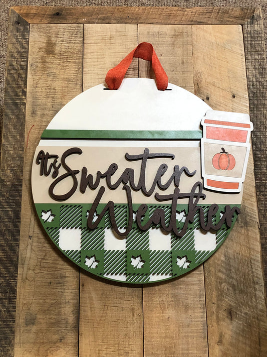 Sweater Weather Door Hanger