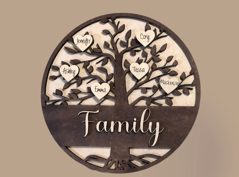 14” Custom Family Tree